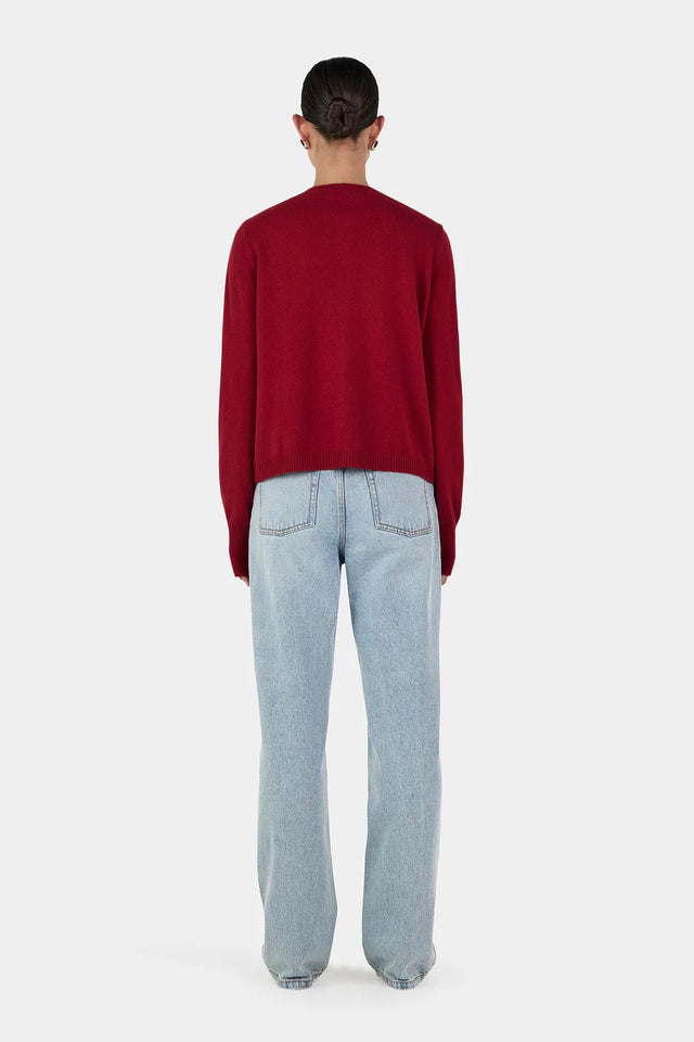 HANSEN & GRETEL - Dolly Cashmere Cardigan - Red Dahlia-Sweaters-Hansen and Gretel-XS-UPTOWN LOCAL