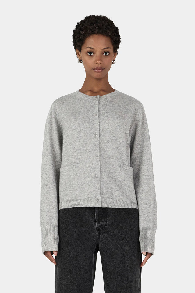 HANSEN & GRETEL - Dolly Cashmere Cardigan - Grey Marle-Sweaters-Hansen and Gretel-XS-UPTOWN LOCAL