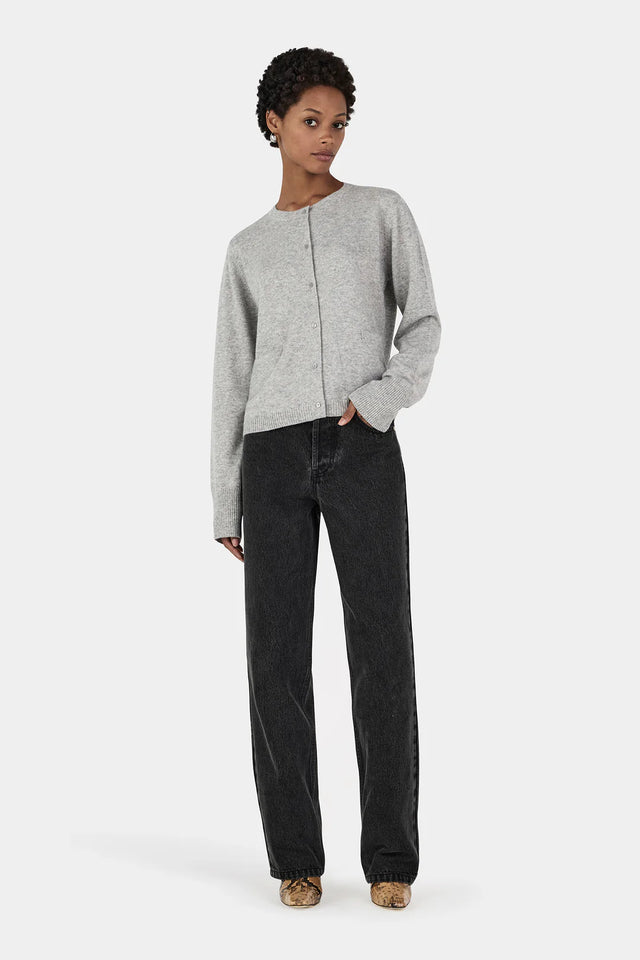 HANSEN & GRETEL - Dolly Cashmere Cardigan - Grey Marle-Sweaters-Hansen and Gretel-XS-UPTOWN LOCAL