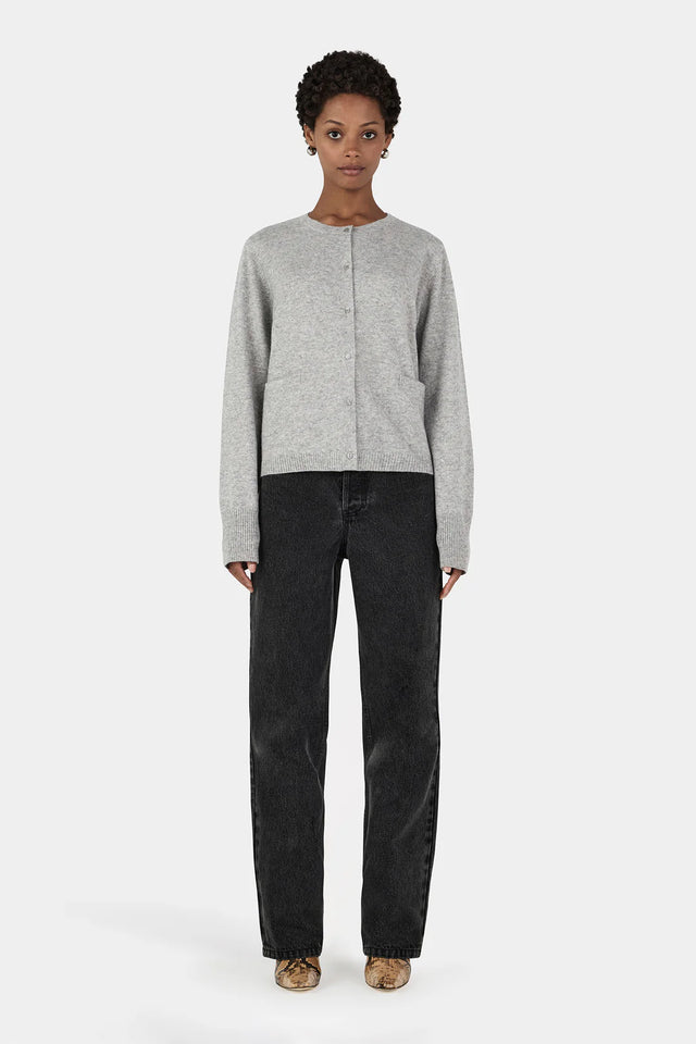 HANSEN & GRETEL - Dolly Cashmere Cardigan - Grey Marle-Sweaters-Hansen and Gretel-XS-UPTOWN LOCAL