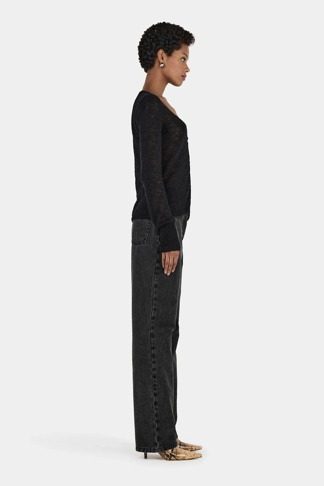 HANSEN & GRETEL - Sylvie Knit Top - Black-Tops-Hansen and Gretel-XS-UPTOWN LOCAL