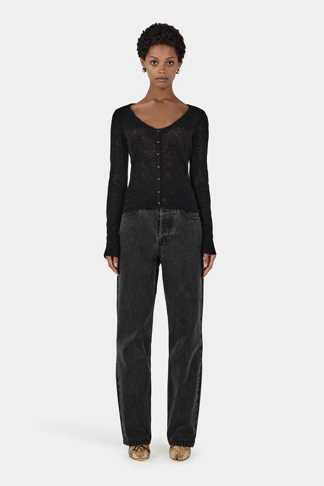 HANSEN & GRETEL - Sylvie Knit Top - Black-Tops-Hansen and Gretel-XS-UPTOWN LOCAL