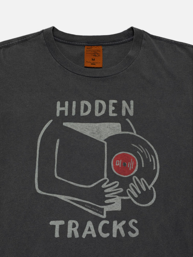 NUDIE JEANS - Roy Hidden Track T-Shirt - Antracite-T-Shirts-Nudie Jeans-S-UPTOWN LOCAL