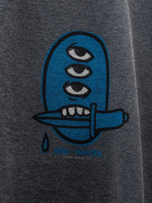 NUDIE JEANS - Roy Raw Tracks T-shirt - Antracite-T-Shirts-Nudie Jeans-S-UPTOWN LOCAL