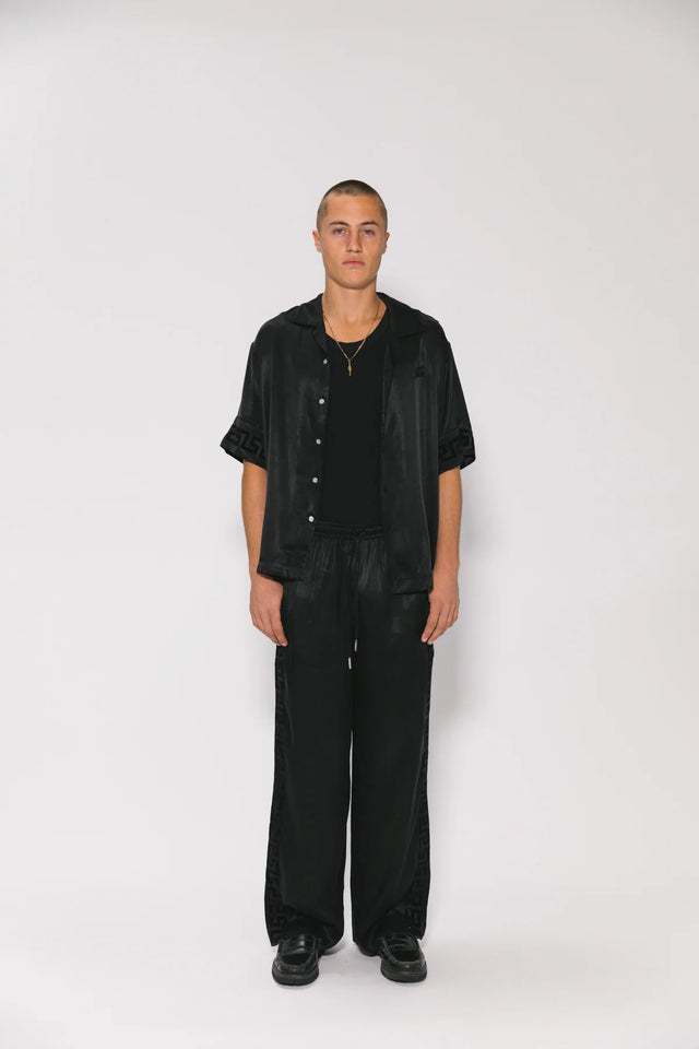 SOMETHING VERY SPECIAL - Geo Vacay Pant - Black Panel-Pants-Something Very Special-XS-UPTOWN LOCAL
