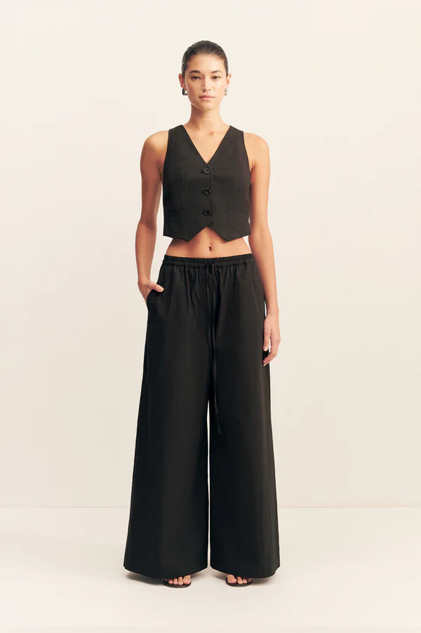 SHONA JOY - Campbell Wide Leg Pant - Black-Pants-Shona Joy-6-UPTOWN LOCAL