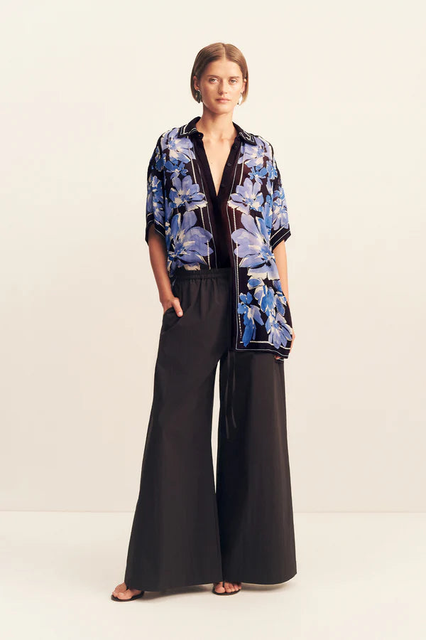 SHONA JOY - Sabine Shirt - Bluewing Mosaic-Shirts-Shona Joy-6-UPTOWN LOCAL