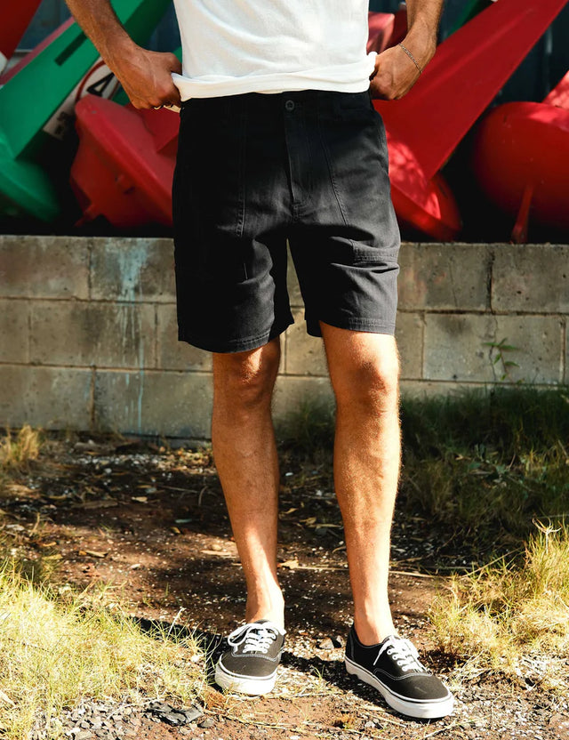 MR SIMPLE - Carpenter Walk Short - Vintage Black-Pants-Mr. Simple-30-UPTOWN LOCAL