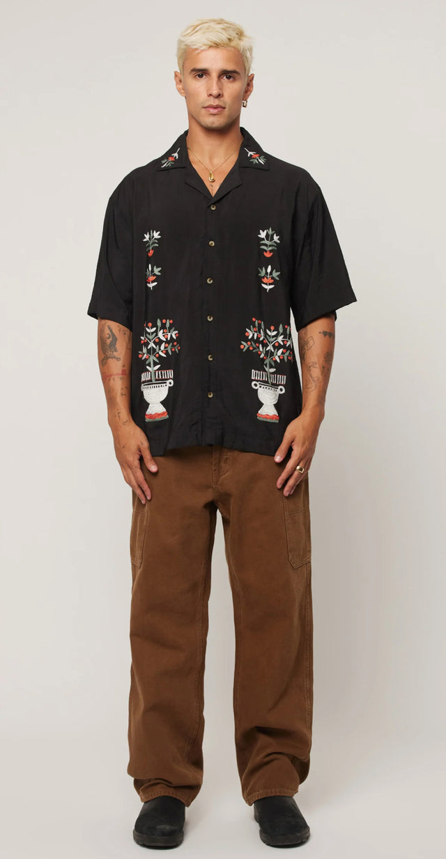 ROLLAS - Night Garden Bowler - Black-Shirts-Rolla's-S-UPTOWN LOCAL
