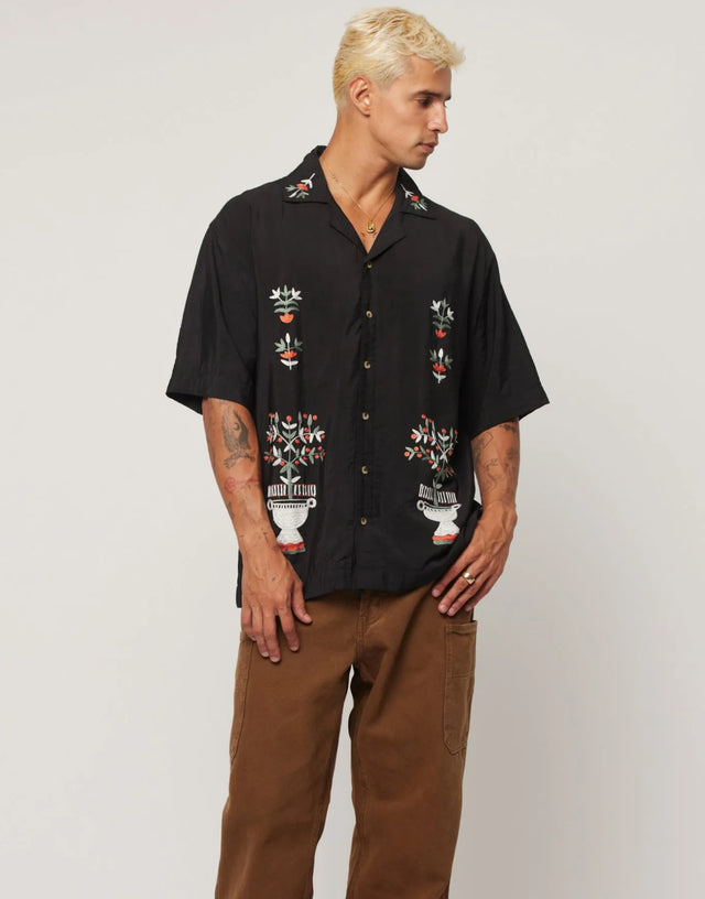 ROLLAS - Night Garden Bowler - Black-Shirts-Rolla's-S-UPTOWN LOCAL