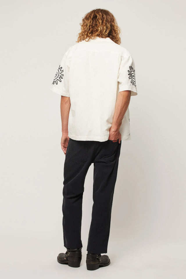 ROLLAS - Suns Up Flower Bowler - Off White-Shirts-Rolla's-S-UPTOWN LOCAL