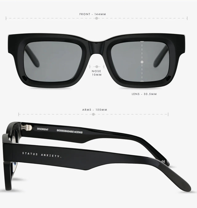 STATUS ANXIETY - Disorient - Black-Sunglasses-Status Anxiety-UPTOWN LOCAL