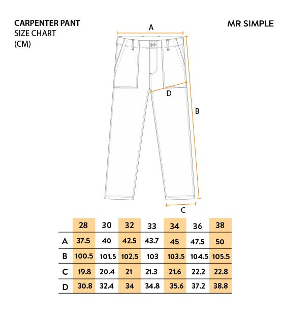 MR SIMPLE - Carpenter Pant - Off White-Pants-Mr. Simple-30-UPTOWN LOCAL