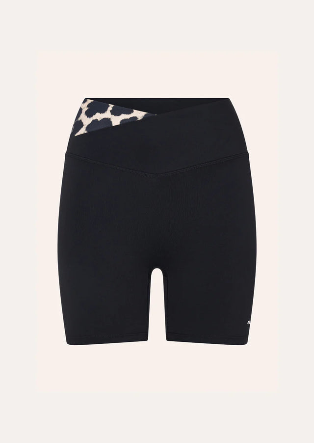 PE NATION - Wanders 5” Bike Short - Leopard print / Smokestone-Leggings-PE Nation-XS-UPTOWN LOCAL