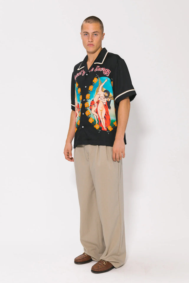 SOMETHING VERY SPECIAL - Guardian Angels Resort Shirt - Black-T-Shirts-Something Very Special-S-UPTOWN LOCAL