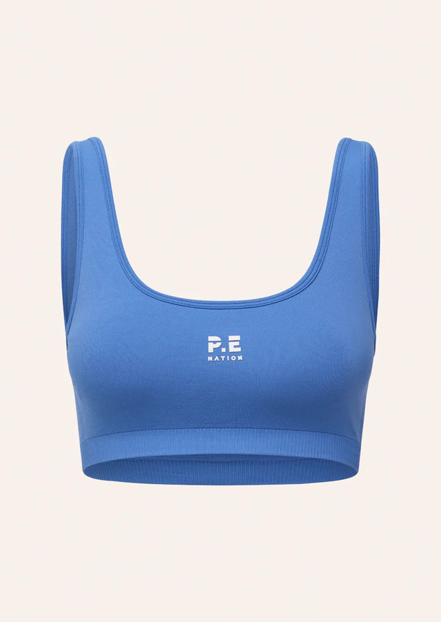 PE NATION - Restore Seamless Scoop Bra - Sky Blue-Sports Bra-PE Nation-S-UPTOWN LOCAL