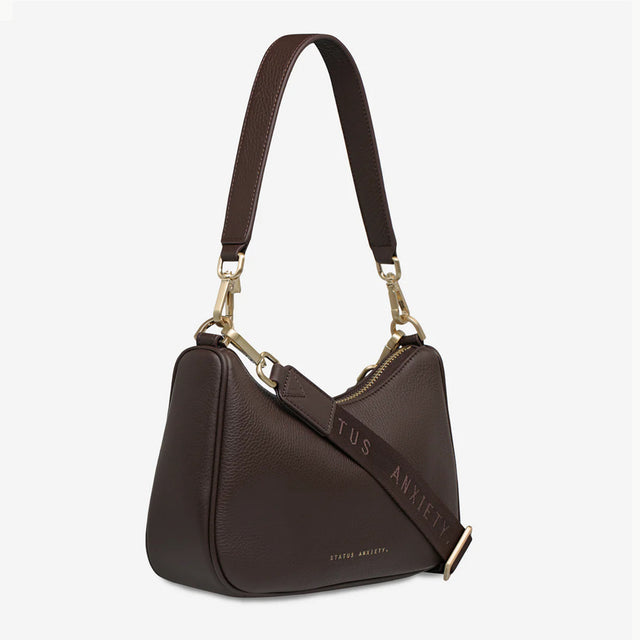 STATUS ANXIETY - Look Both Ways - Cocoa/ Brushed Gold-Handbag & Wallet Accessories-Status Anxiety-UPTOWN LOCAL