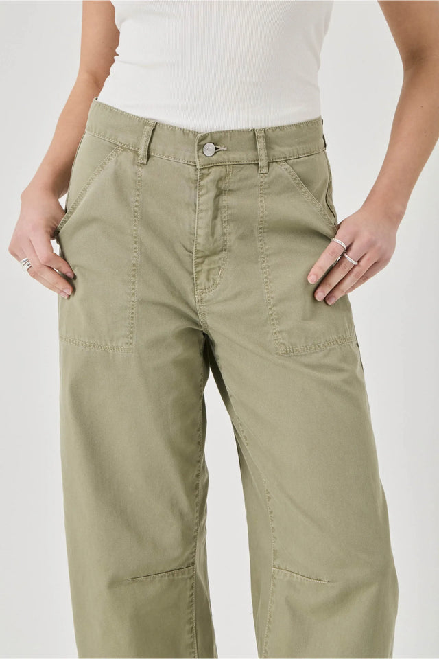 ROLLAS - Gigi Barrel Drill - Summer Olive-Denim-Rolla's-24-UPTOWN LOCAL