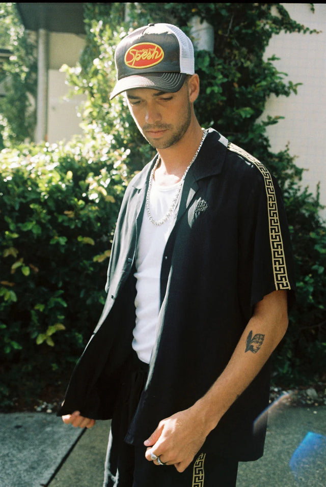 SOMETHING VERY SPECIAL - Black Satin Spesh Trucker-Hats-Something Very Special-UPTOWN LOCAL