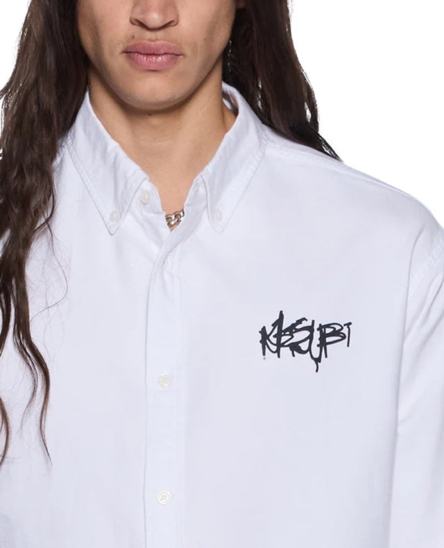 KSUBI - Graffiti Anti Button Down LS - White-Shirts-Ksubi-S-UPTOWN LOCAL