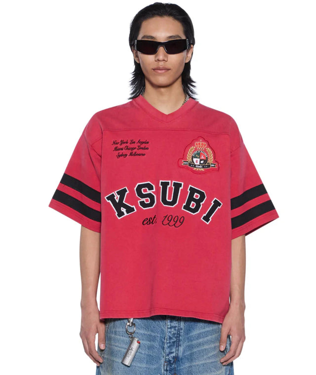 KSUBI - Duke SS Jersey - Crimson-T-Shirts-Ksubi-S-UPTOWN LOCAL