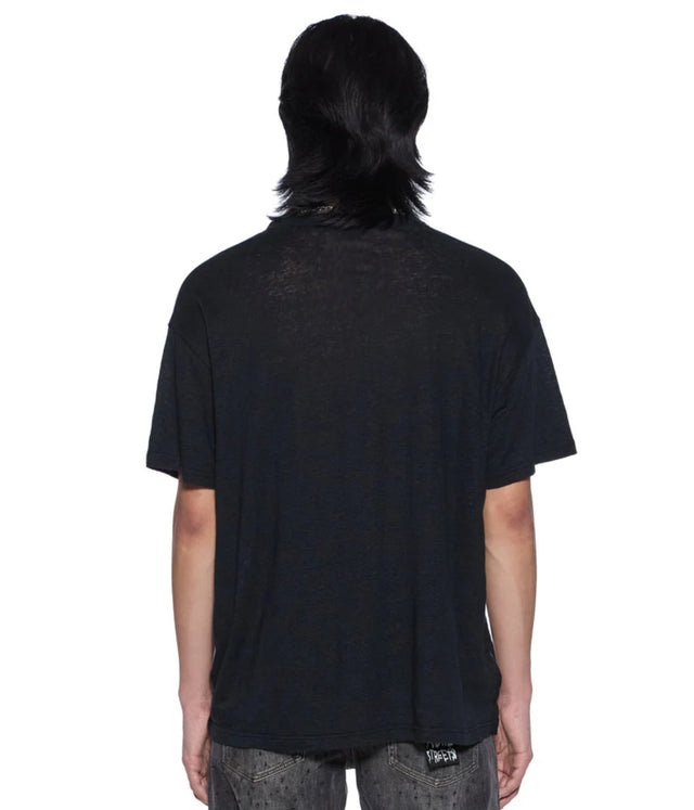 KSUBI - Sid Linen SS Tee - Black-T-Shirts-Ksubi-S-UPTOWN LOCAL