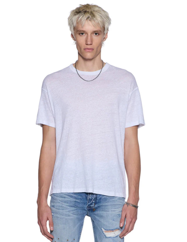 KSUBI - Sid Linen SS Tee - White-T-Shirts-Ksubi-S-UPTOWN LOCAL