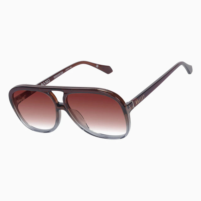 VALLEY - Bang Bang Transparent Chocolate Fade to Crystal w. Gold / Brown Gradient polarised lens-Sunglasses-Valley-UPTOWN LOCAL