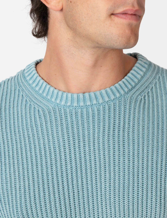 MR SIMPLE - Fisher Knit - Blue Smoke-Jumpers-Mr. Simple-S-UPTOWN LOCAL