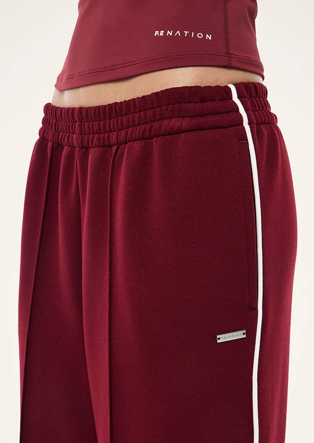 PE NATION - Triumph Pant - Cabernet-Track Pants-PE Nation-6/XS-UPTOWN LOCAL