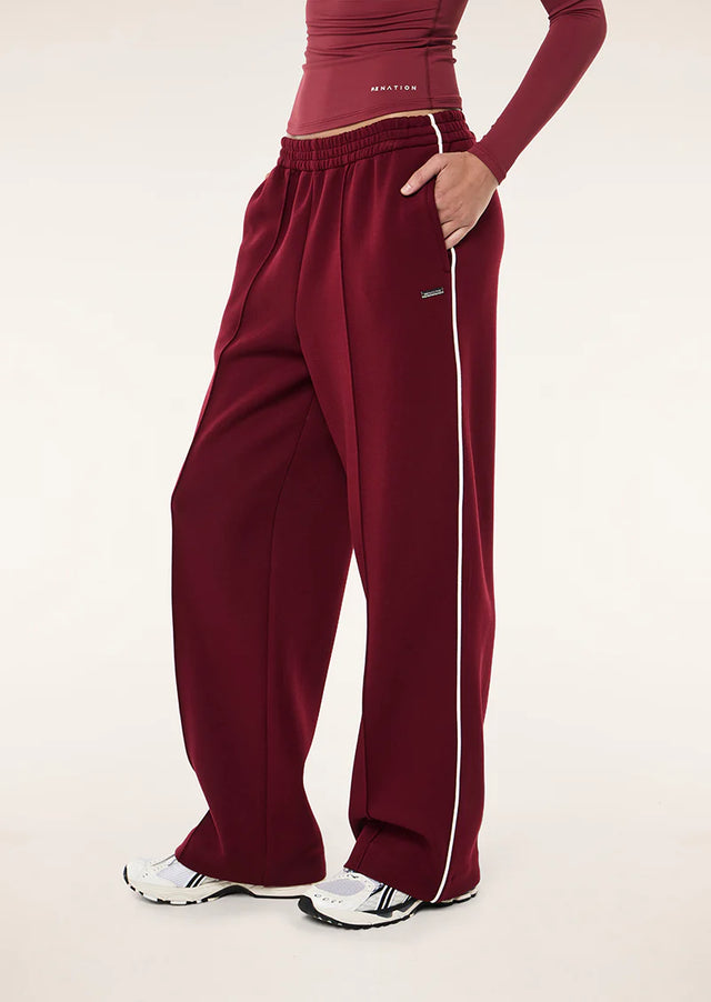 PE NATION - Triumph Pant - Cabernet-Track Pants-PE Nation-6/XS-UPTOWN LOCAL