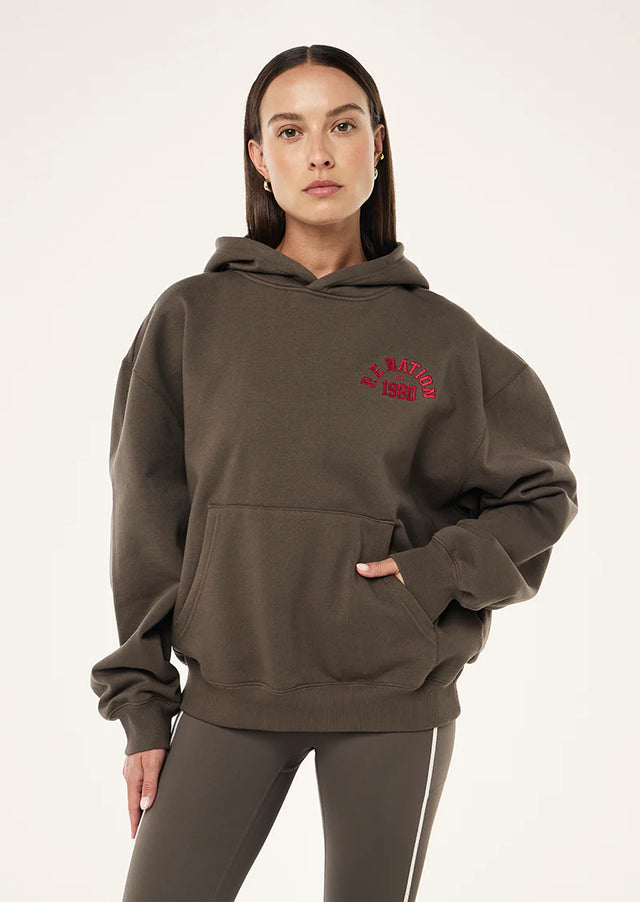 PE NATION - Inbound Hoodie - Major Brown-Sweaters-PE Nation-6/XS-UPTOWN LOCAL