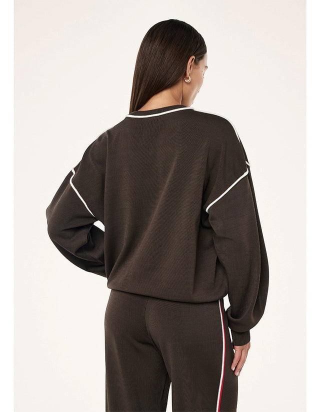 PE NATION - Retreat Sweater - Major Brown-Sweaters-PE Nation-6/XS-UPTOWN LOCAL