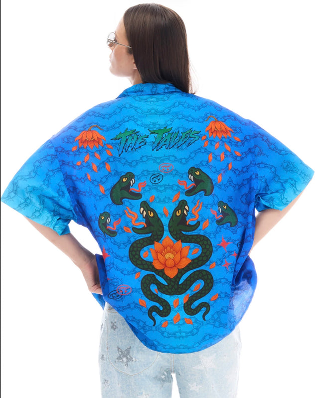 THE TALES - Snake Chain Oversized Shirt-Tops-The Tales-XS-UPTOWN LOCAL