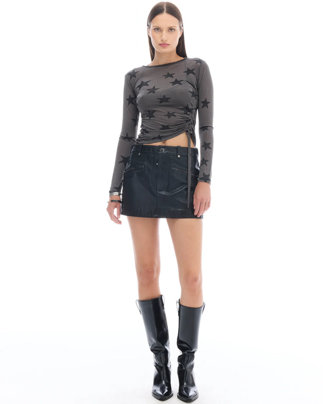 THE TALES - Black Star Mesh Top