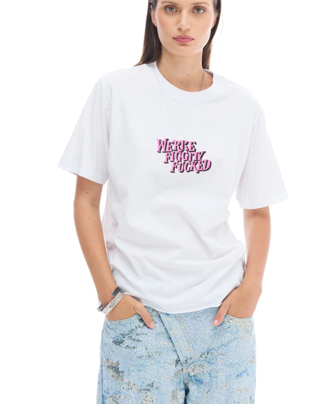 THE TALES - Were Figgity Fucked Tee - White-T-Shirts-The Tales-XS-UPTOWN LOCAL