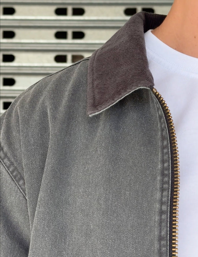 MR SIMPLE - Ben Vintage Garage Jacket - Vintage Black-Jackets-Mr. Simple-S-UPTOWN LOCAL