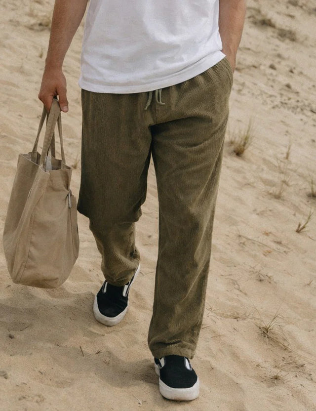 MR SIMPLE - Burbank Cord Pant - Army-Pants-Mr. Simple-S-UPTOWN LOCAL