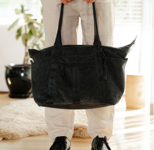 MR SIMPLE - Jasper Tote Large - Charcoal Cord-Bags-Mr. Simple-UPTOWN LOCAL