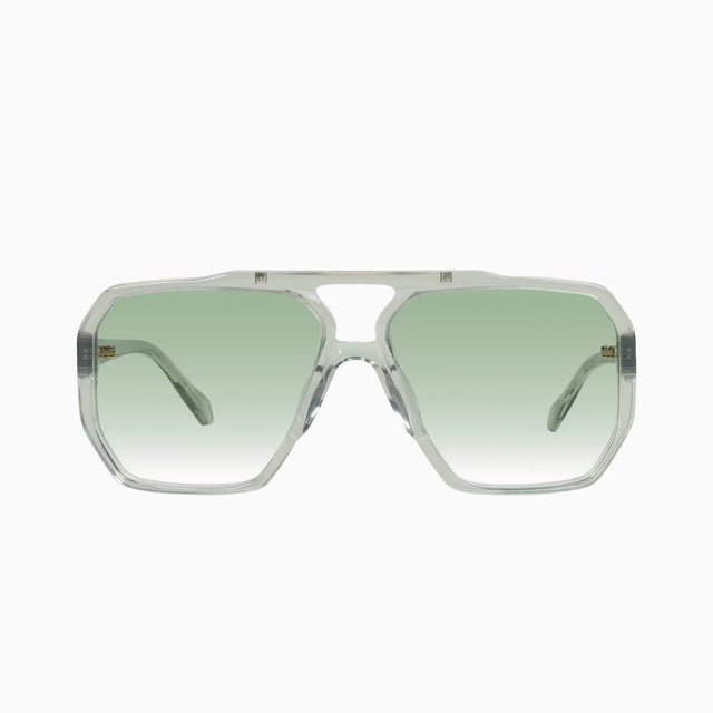 VALLEY - Rodeo - Transparent Sage w. Gold Metal / Light Green Gradient Lens-Sunglasses-Valley-UPTOWN LOCAL
