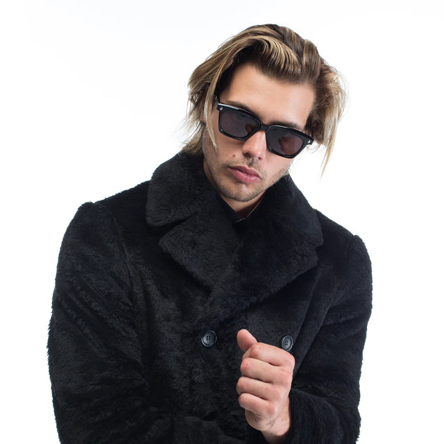 VALLEY - Hutch - Gloss Black w. Silver Metal Trim / Black Lens-Sunglasses-Valley-UPTOWN LOCAL