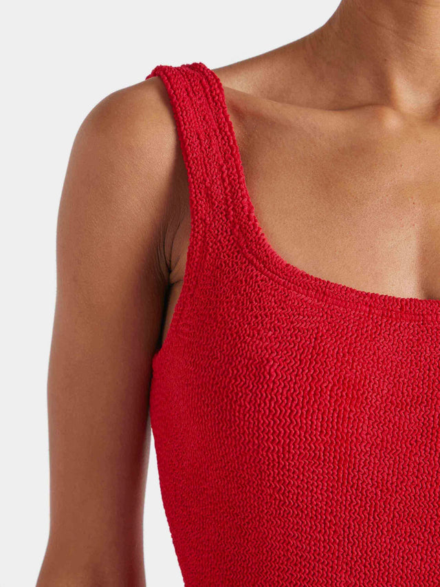 HUNZA G - Square Neck Swimsuit - Red-Swimwear-Hunza G-UPTOWN LOCAL
