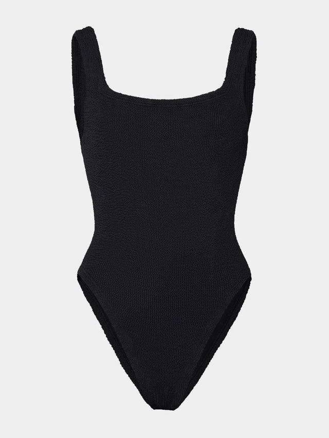 HUNZA G - Square Neck Swimsuit - Black-Swimwear-Hunza G-UPTOWN LOCAL