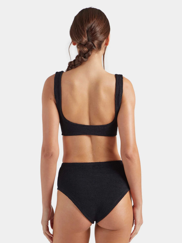 HUNZA G - Nadine Bikini - Black-Swimwear-Hunza G-UPTOWN LOCAL