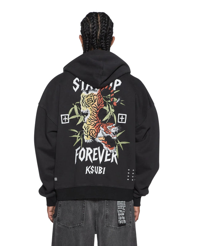 KSUBI - Stay Up Ekcess Zip Hoodie - Jet Black