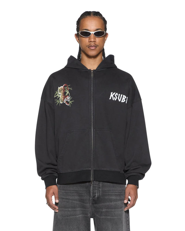 KSUBI - Stay Up Ekcess Zip Hoodie - Jet Black