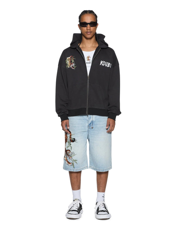 KSUBI - Stay Up Ekcess Zip Hoodie - Jet Black