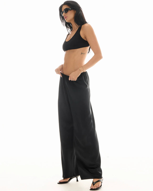 THE TALES - Waterfall Waist Satin Pants