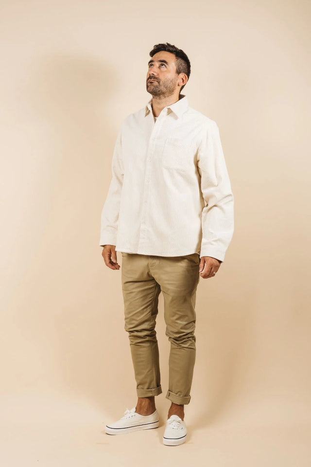 Boston Heavy Cord Shirt - Sand-Shirts-Kore Studios-S-UPTOWN LOCAL