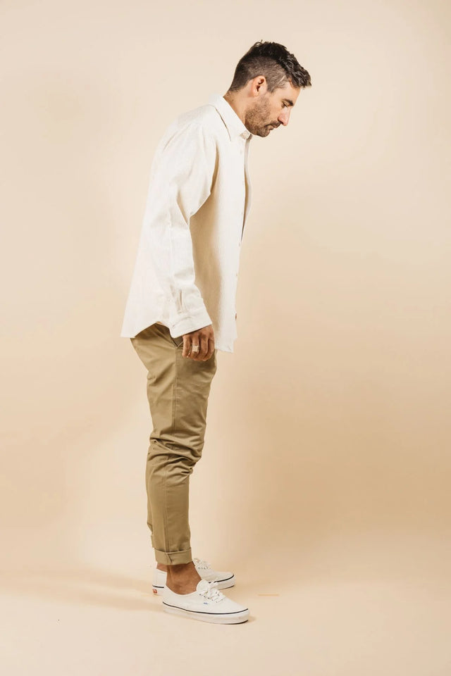Boston Heavy Cord Shirt - Sand-Shirts-Kore Studios-S-UPTOWN LOCAL